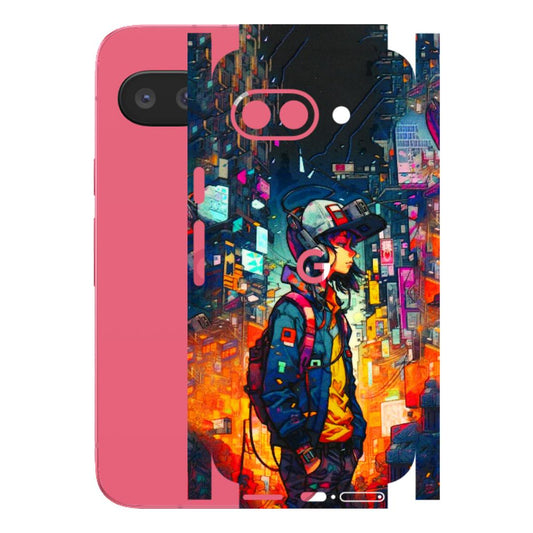 Google Pixel Phone Skins (All Models) - Street Anime Guy - 3D Embossed Finish (L-158) Google Pixel 9A