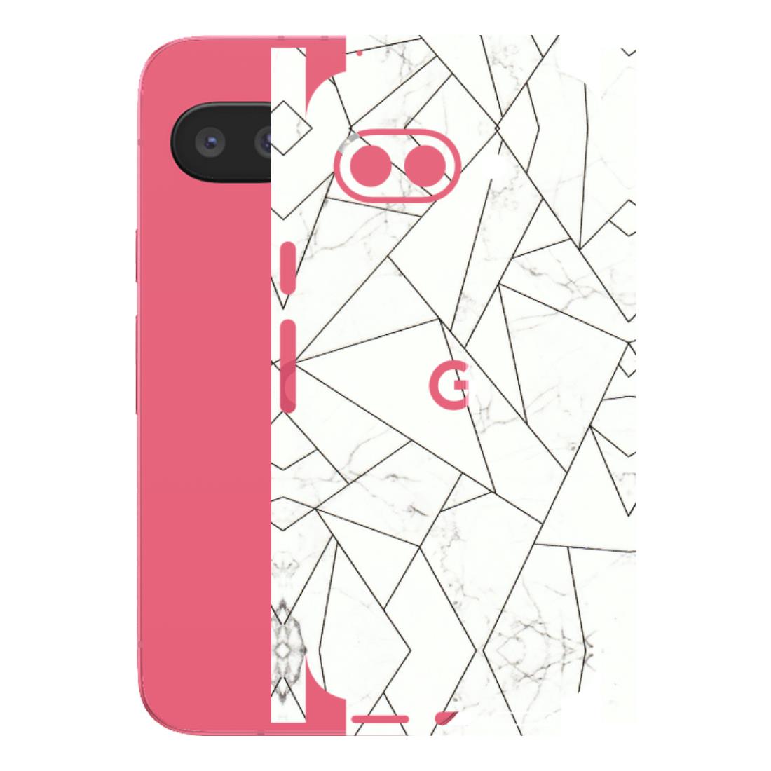 Google Pixel Phone Skins (All Models) - Luxury White Marble Effect - 3D Embossed Finish (L-168) Google Pixel 9A