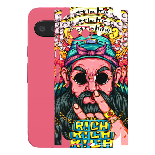 Google Pixel Phone Skins (All Models) - Battle King Dude Face - 3D Embossed Finish (L-178) Google Pixel 9A