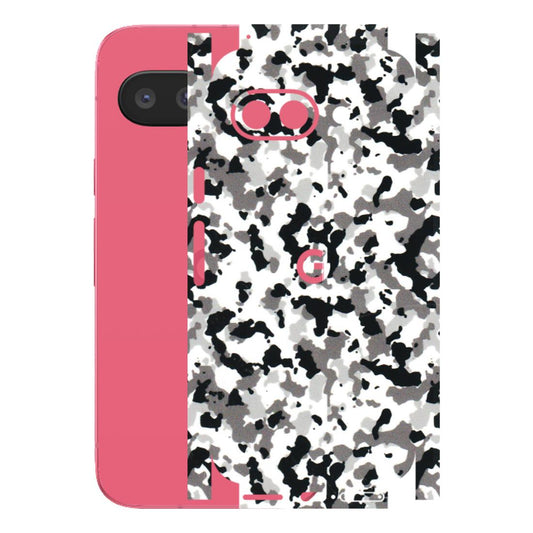Google Pixel Phone Skins (All Models) - White Black Camouflage - 3D Embossed Finish (L-18) Google Pixel 9A
