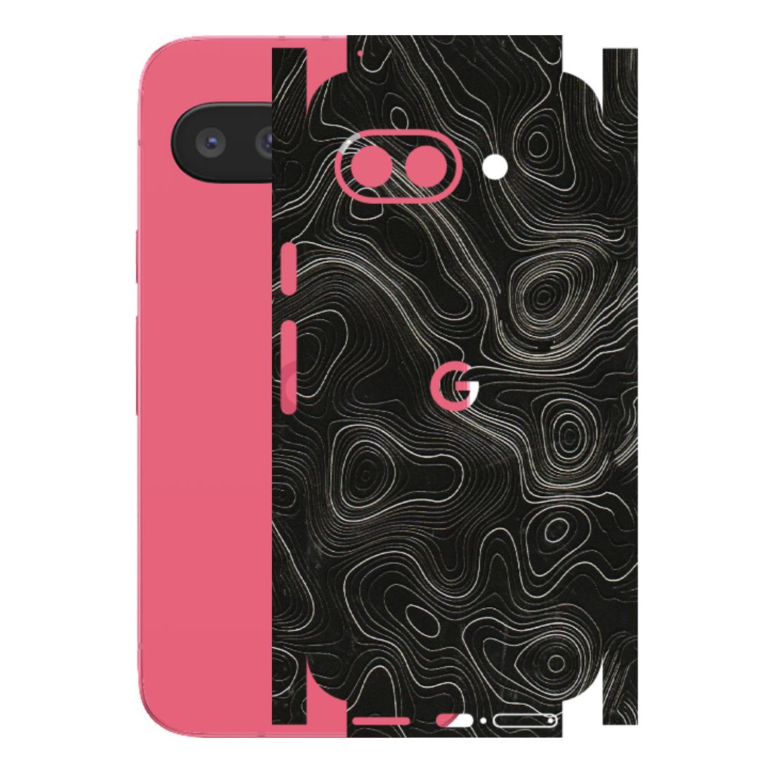 Google Pixel Phone Skins (All Models) - Black Swirl - 3D Embossed Finish (L-196) Google Pixel 9A