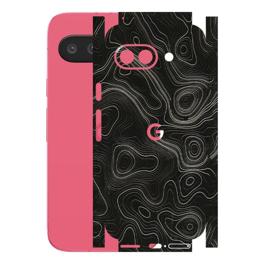 Google Pixel Phone Skins (All Models) - Black Swirl - 3D Embossed Finish (L-196) Google Pixel 9A