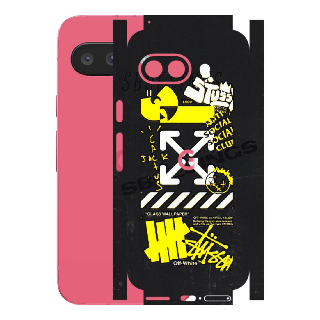 Google Pixel Phone Skins (All Models) - Anti Social Graffiti - 3D Embossed Finish (L-198) Google Pixel 9A
