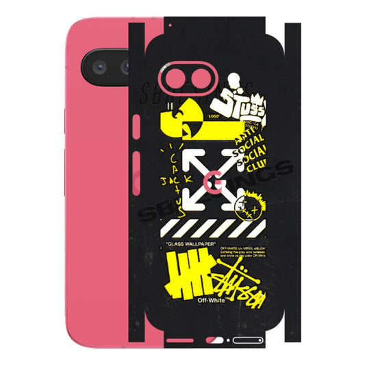 Google Pixel Phone Skins (All Models) - Anti Social Graffiti - 3D Embossed Finish (L-198) Google Pixel 9A