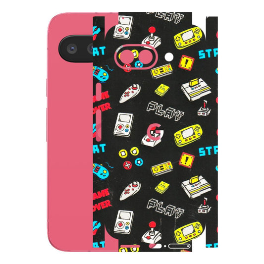 Google Pixel Phone Skins (All Models) - Gaming Doodles - 3D Embossed Finish (L-224) Google Pixel 9A