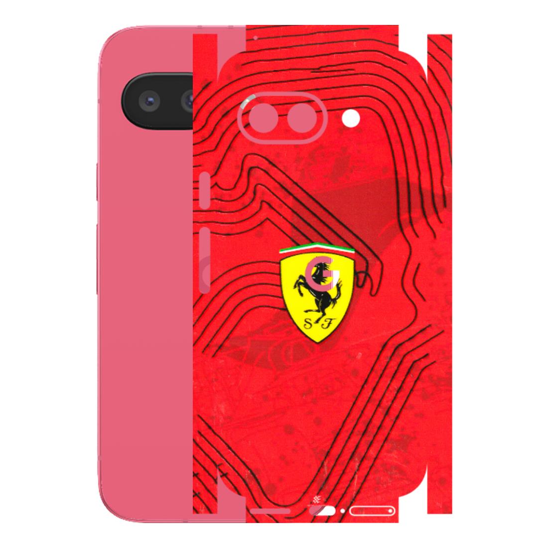 Google Pixel Phone Skins (All Models) - Red Ferrari Logo Stylish - 3D Embossed Finish (L-238) Google Pixel 9A