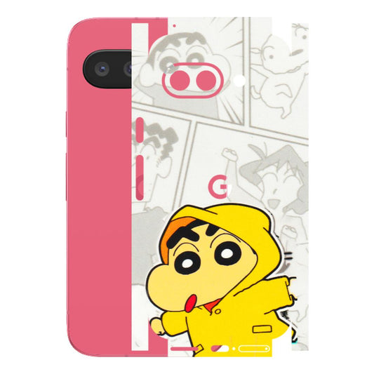 Google Pixel Phone Skins (All Models) - Yellow Shinchan Comic - 3D Embossed Finish (L-246) Google Pixel 9A