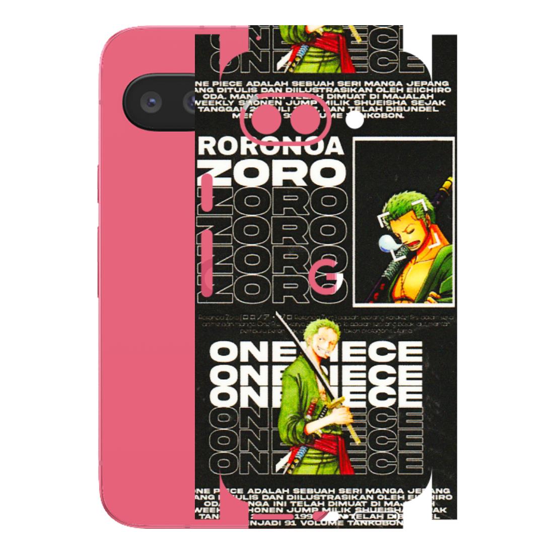 Google Pixel Phone Skins (All Models) - One Piece Zoro - 3D Embossed Finish (L-250) Google Pixel 9A