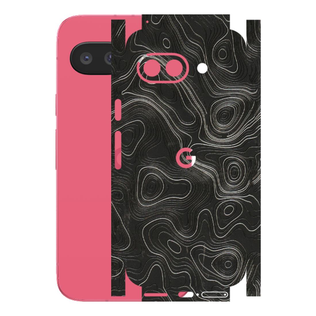 Google Pixel Phone Skins (All Models) - Abstract White Line Map - 3D Embossed Finish (L-269) Google Pixel 9A