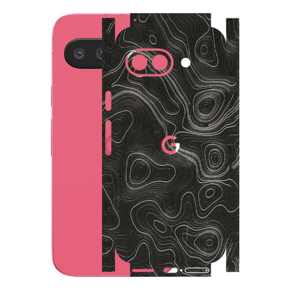 Google Pixel Phone Skins (All Models) - Abstract White Line Map - 3D Embossed Finish (L-269) Google Pixel 9A