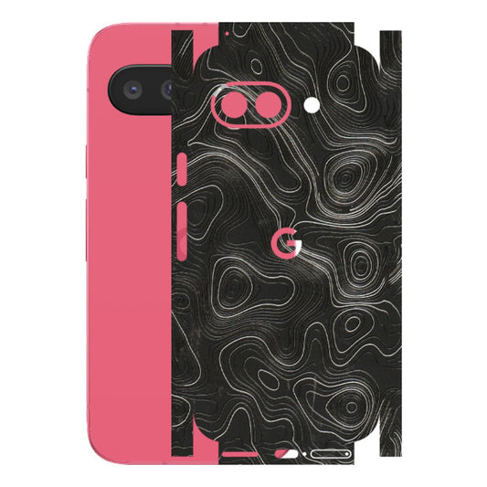 Google Pixel Phone Skins (All Models) - Abstract White Line Map - 3D Embossed Finish (L-269) Google Pixel 9A