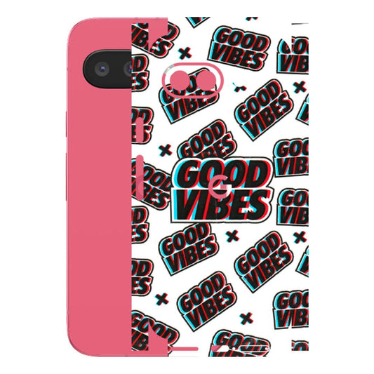 Google Pixel Phone Skins (All Models) - Good Vibes - 3D Embossed Finish (L-282) Google Pixel 9A