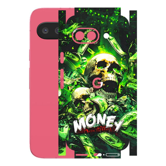 Google Pixel Phone Skins (All Models) - Skull Money - 3D Embossed Finish (L-303) Google Pixel 9A