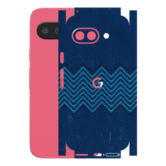 Google Pixel Phone Skins (All Models) - Blue Sober Waves - 3D Embossed Finish (L-306) Google Pixel 9A