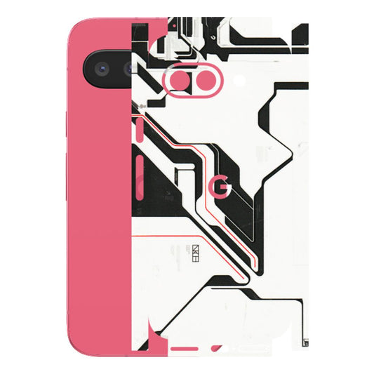 Google Pixel Phone Skins (All Models) - White Techy Logo - 3D Embossed Finish (L-312) Google Pixel 9A