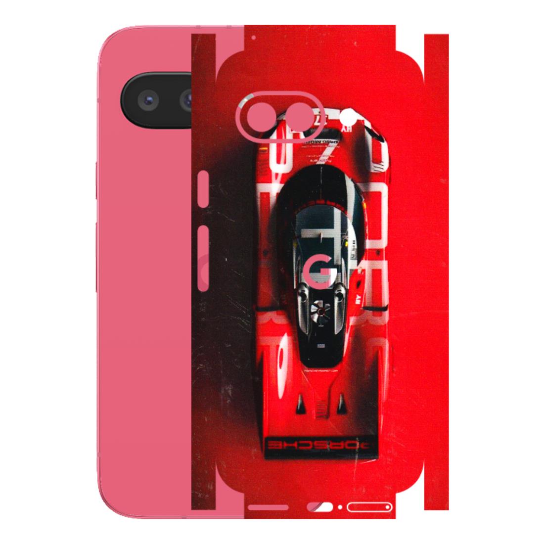 Google Pixel Phone Skins (All Models) - Red Porsche Car Logo - 3D Embossed Finish (L-315) Google Pixel 9A