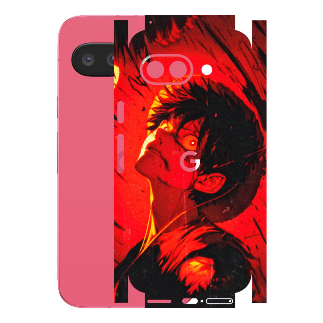 Google Pixel Phone Skins (All Models) - D.Luffy Power Up One Piece Anime - 3D Embossed Finish (L-326) Google Pixel 9A
