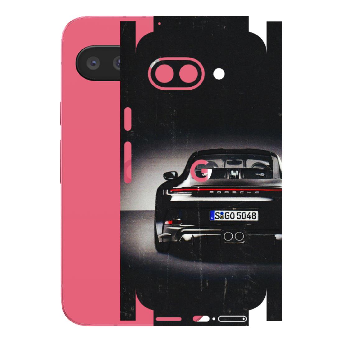 Google Pixel Phone Skins (All Models) - New Black Porsche GT3 - 3D Embossed Finish (L-327) Google Pixel 9A