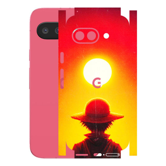 Google Pixel Phone Skins (All Models) - Cool Sunset With Monkey D.Luffy Anime - 3D Embossed Finish (L-329) Google Pixel 9A