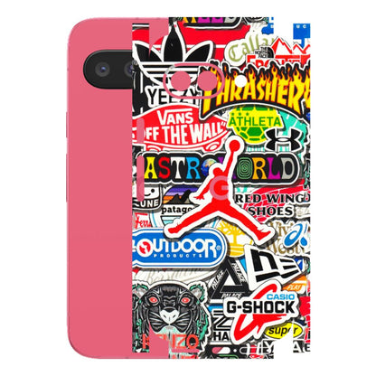 Google Pixel Phone Skins (All Models) - Multi Brands Sticker Graffiti - 3D Embossed Finish (L-37) Google Pixel 9A