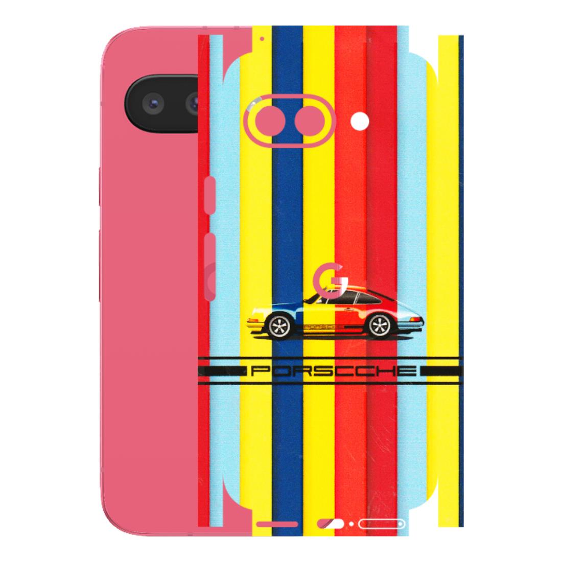 Google Pixel Phone Skins (All Models) - Multicolour Porche - 3D Embossed Finish (L-39) Google Pixel 9A