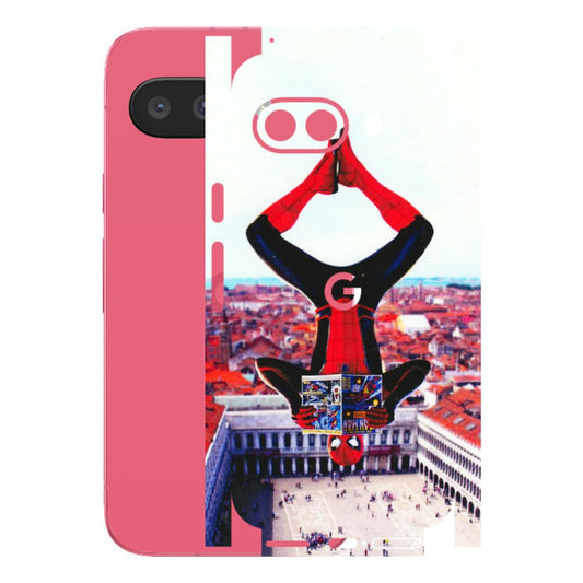 Google Pixel Phone Skins (All Models) - Spiderman Hanging - 3D Embossed Finish (L-53) Google Pixel 9A