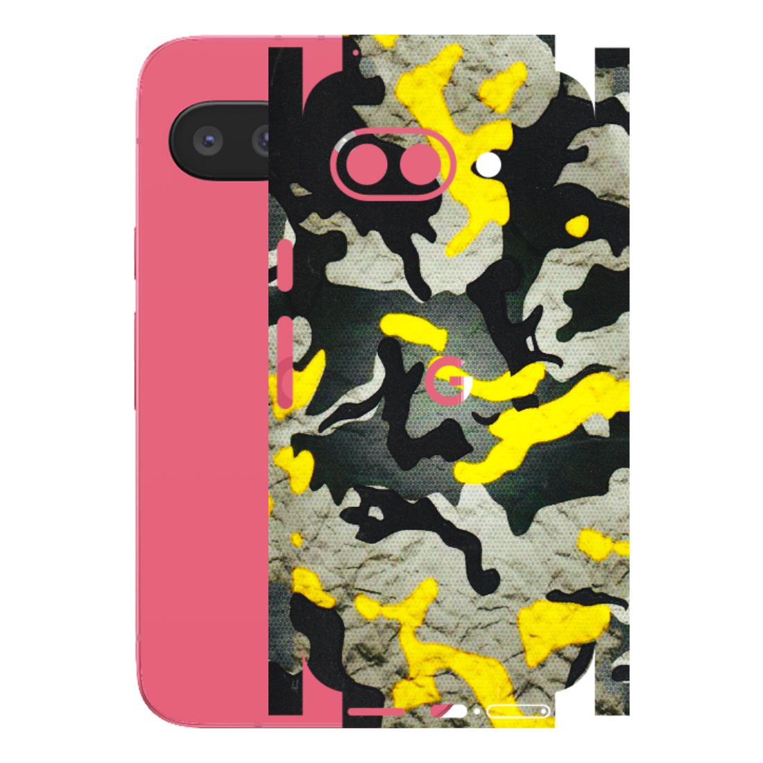 Google Pixel Phone Skins (All Models) - Yellow Camouflage - 3D Embossed Finish (L-61) Google Pixel 9A