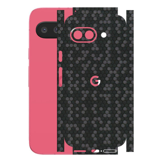 Google Pixel Phone Skins (All Models) - Black Grey Honeycomb Sober - 3D Embossed Finish (L-85) Google Pixel 9A