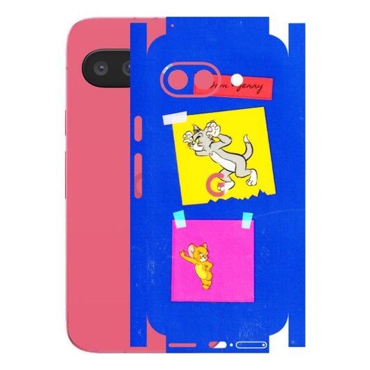 Google Pixel Phone Skins (All Models) - Tom N Jerry Sticky Notes - 3D Embossed Finish (L-88) Google Pixel 9A