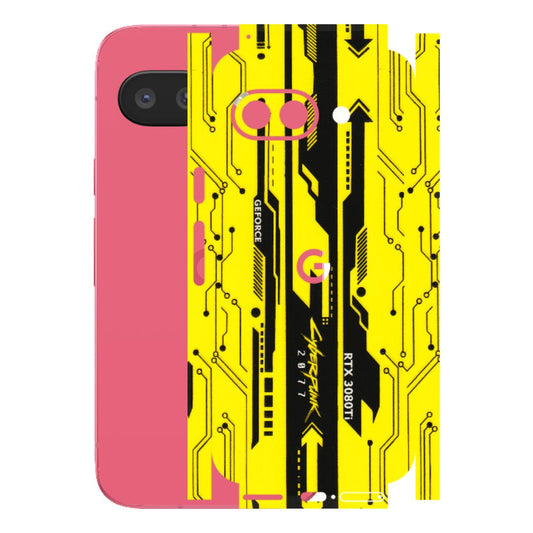 Google Pixel Phone Skins (All Models) - Yellow Cyberpunk - 3D Embossed Finish (L-93) Google Pixel 9A