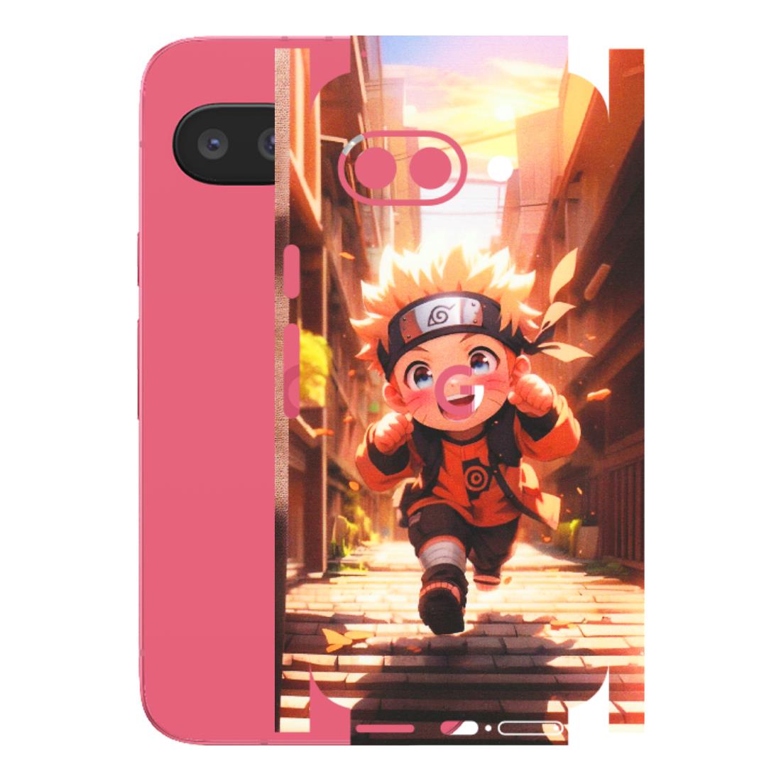 Google Pixel Phone Skins (All Models) - Naruto Cute Toon Running - Matte Finish (M-04) Google Pixel 9A