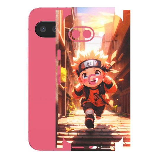 Google Pixel Phone Skins (All Models) - Naruto Cute Toon Running - Matte Finish (M-04) Google Pixel 9A