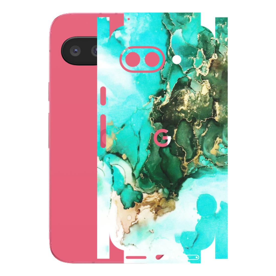 Google Pixel Phone Skins (All Models) - The Blue Gold Marble - Matte Finish (M-124) Google Pixel 9A