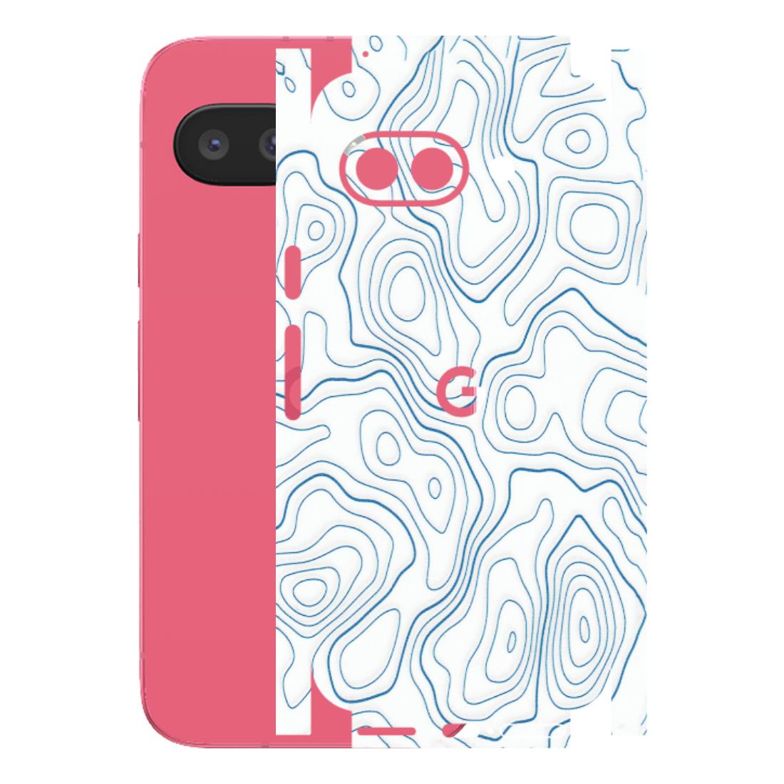 Google Pixel Phone Skins (All Models) - Blue And White Swirls - Matte Finish (M-139) Google Pixel 9A