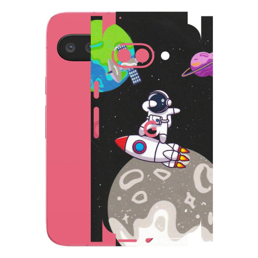 Google Pixel Phone Skins (All Models) - Astronaut Vibing Toon Running - Matte Finish (M-39) Google Pixel 9A