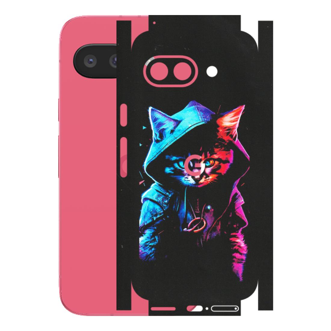 Google Pixel Phone Skins (All Models) - Cyberpunk Cat - Matte Finish (M-45) Google Pixel 9A