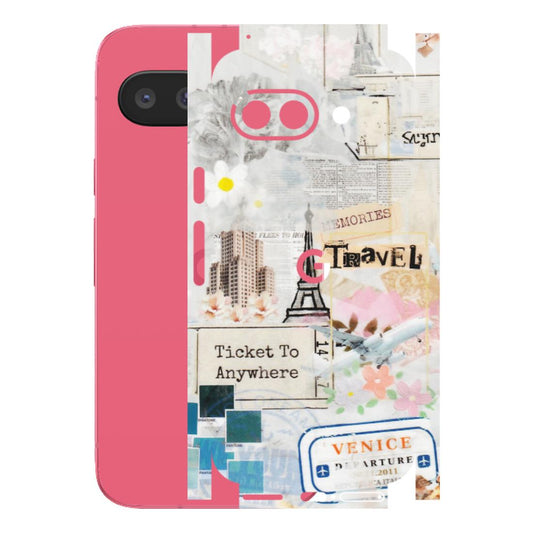 Google Pixel Phone Skins (All Models) - Travel Memories - Transparent Finish (T-09) Google Pixel 9A