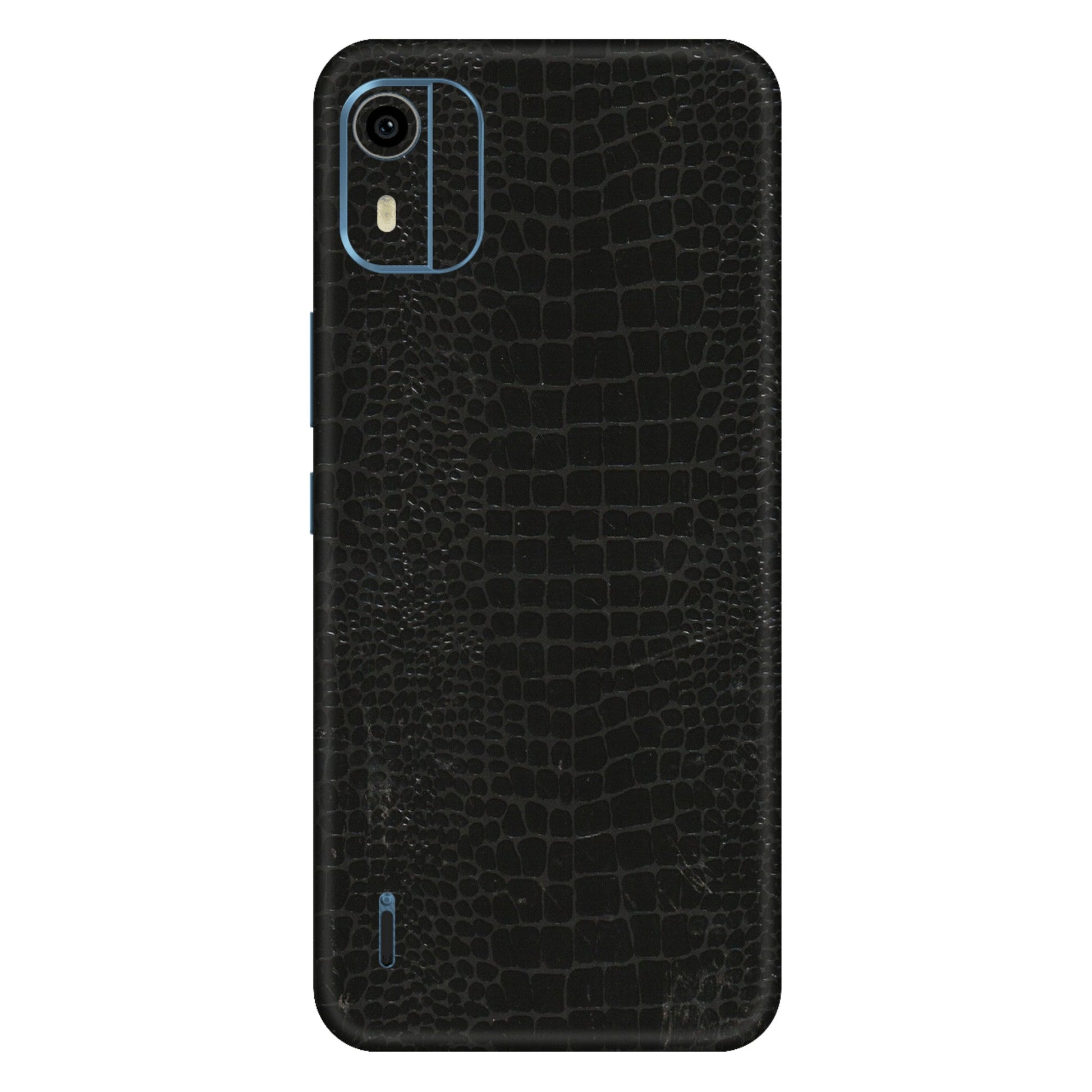 HMD NOKIA Phone Skins (All Models) - Snake Leather Black - 3D Embossed Finish (L-107) HMD Nokia C12 Pro