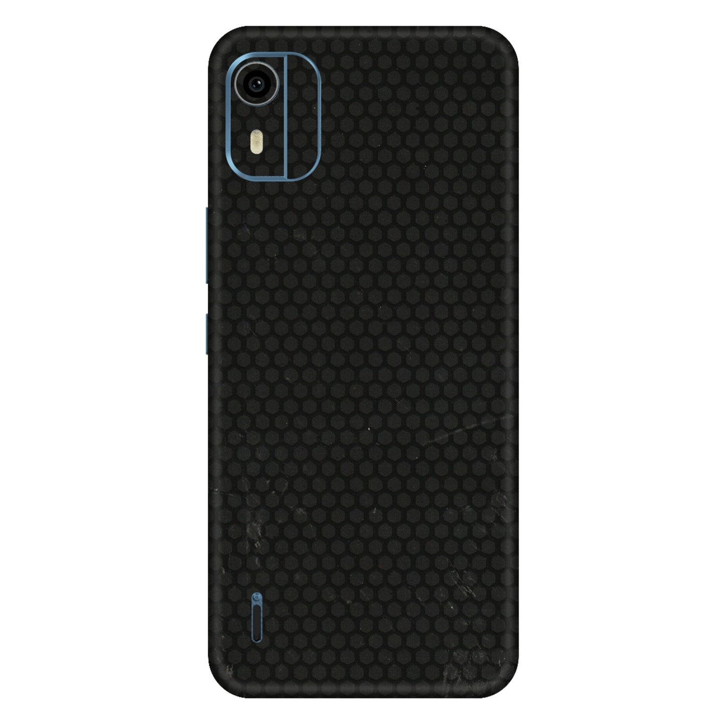 HMD NOKIA Phone Skins (All Models) - Black honeycomb - 3D Embossed Finish (L-114) HMD Nokia C12 Pro
