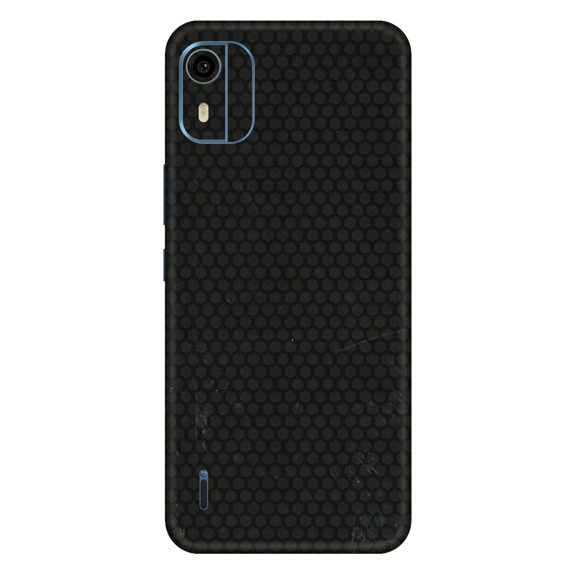 HMD NOKIA Phone Skins (All Models) - Black honeycomb - 3D Embossed Finish (L-114) HMD Nokia C12 Pro
