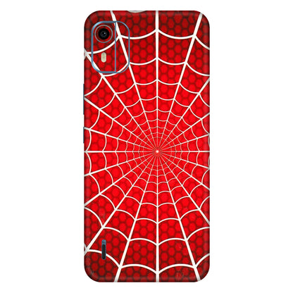 HMD NOKIA Phone Skins (All Models) - Classic Spidey Web - 3D Embossed Finish (L-115) HMD Nokia C12 Pro