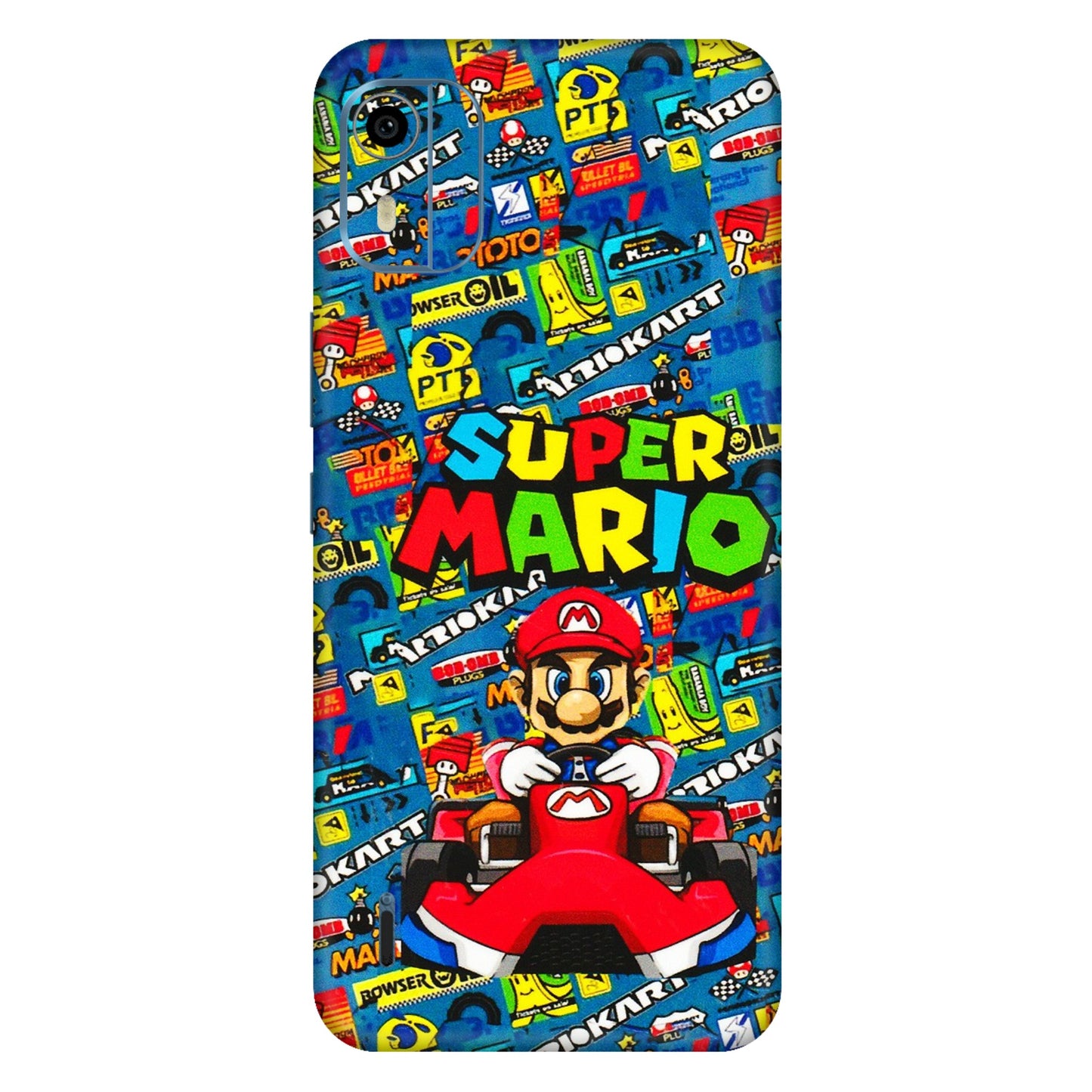 HMD NOKIA Phone Skins (All Models) - Super Mario Kart - 3D Embossed Finish (L-140) HMD Nokia C12 Pro