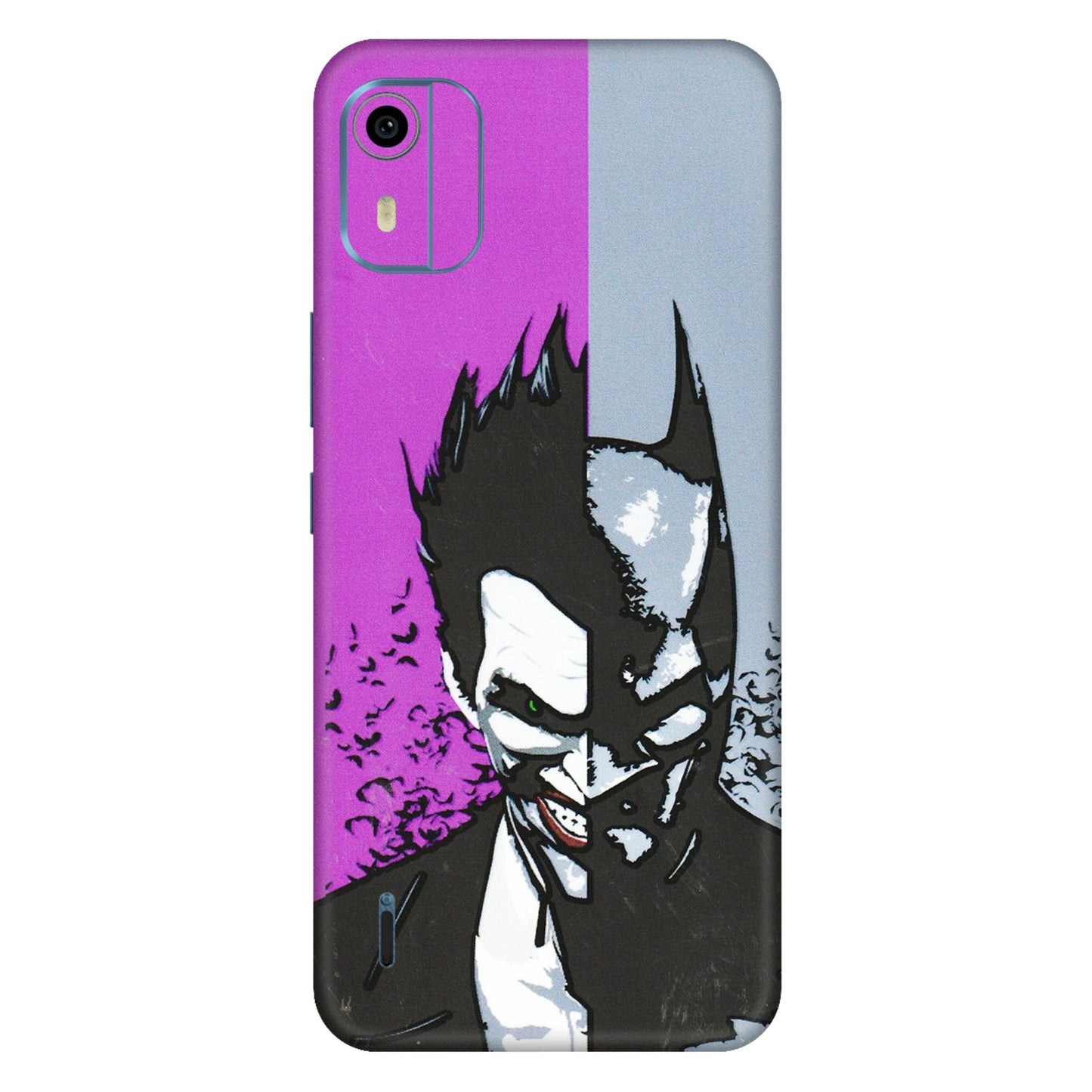 HMD NOKIA Phone Skins (All Models) - Batman & Joker - 3D Embossed Finish (L-143) HMD Nokia C12 Pro