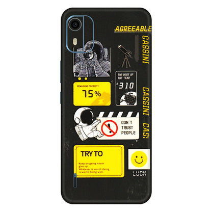 HMD NOKIA Phone Skins (All Models) - Black Cassini - 3D Embossed Finish (L-161) HMD Nokia C12 Pro