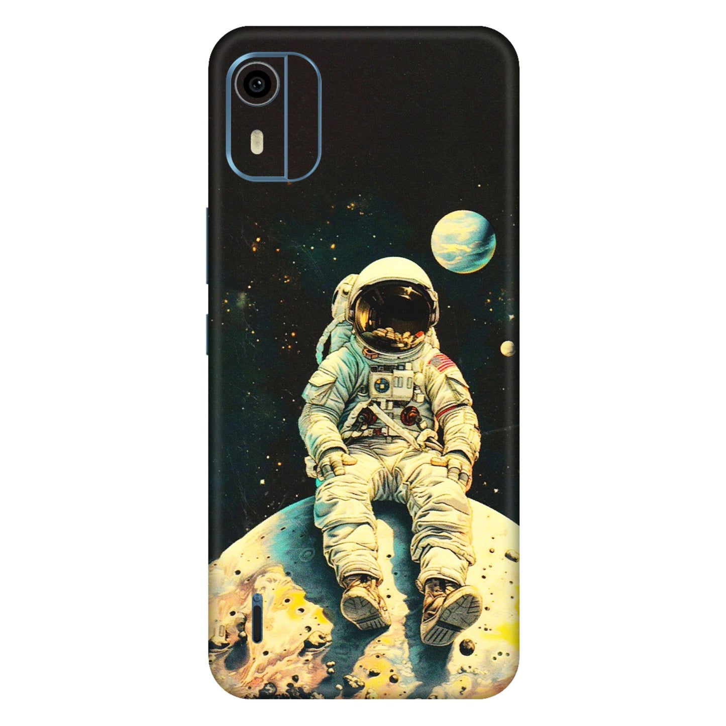 HMD NOKIA Phone Skins (All Models) - Astronaut in Space - 3D Embossed Finish (L-16) HMD Nokia C12 Pro