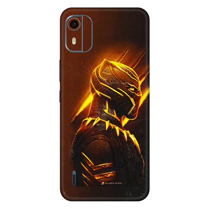 HMD NOKIA Phone Skins (All Models) - Gold Black Panther - 3D Embossed Finish (L-181) HMD Nokia C12 Pro