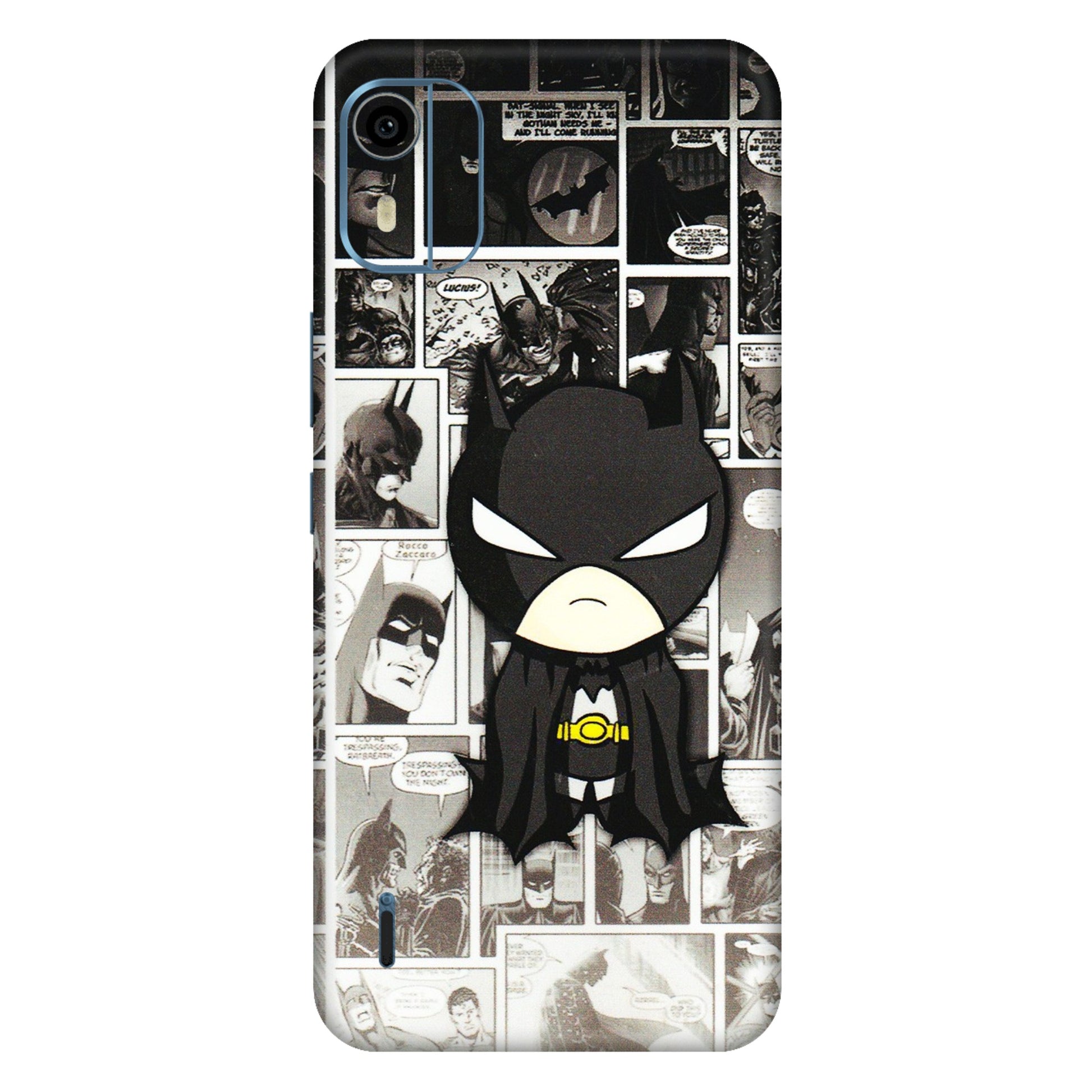 HMD NOKIA Phone Skins (All Models) - Toon Batman - 3D Embossed Finish (L-182) HMD Nokia C12 Pro