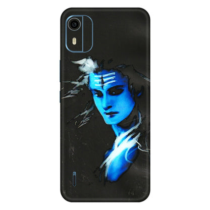 HMD NOKIA Phone Skins (All Models) - Har Har Mahadev Blue/Black - 3D Embossed Finish (L-185) HMD Nokia C12 Pro