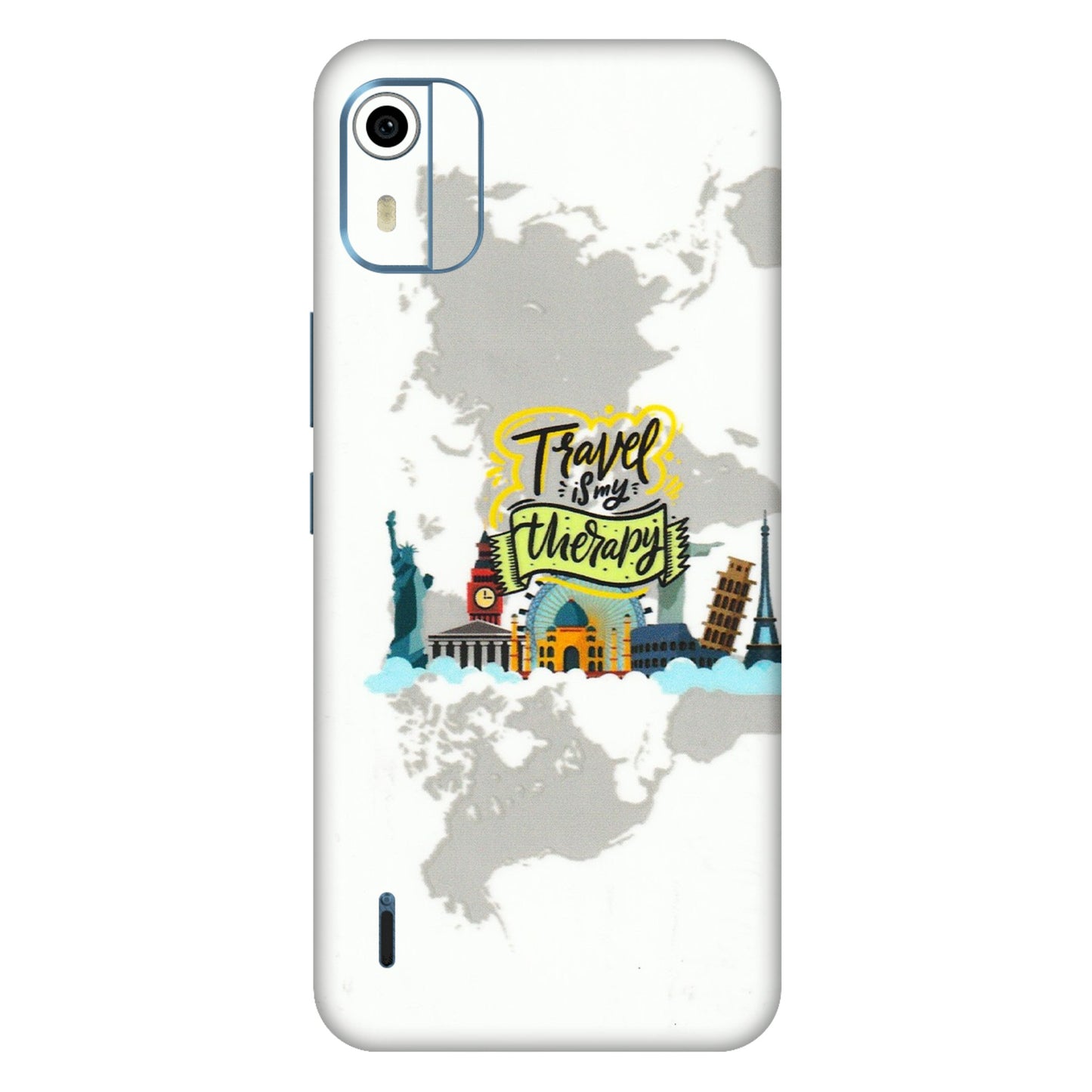 HMD NOKIA Phone Skins (All Models) - Travel Therapy - 3D Embossed Finish (L-199) HMD Nokia C12 Pro