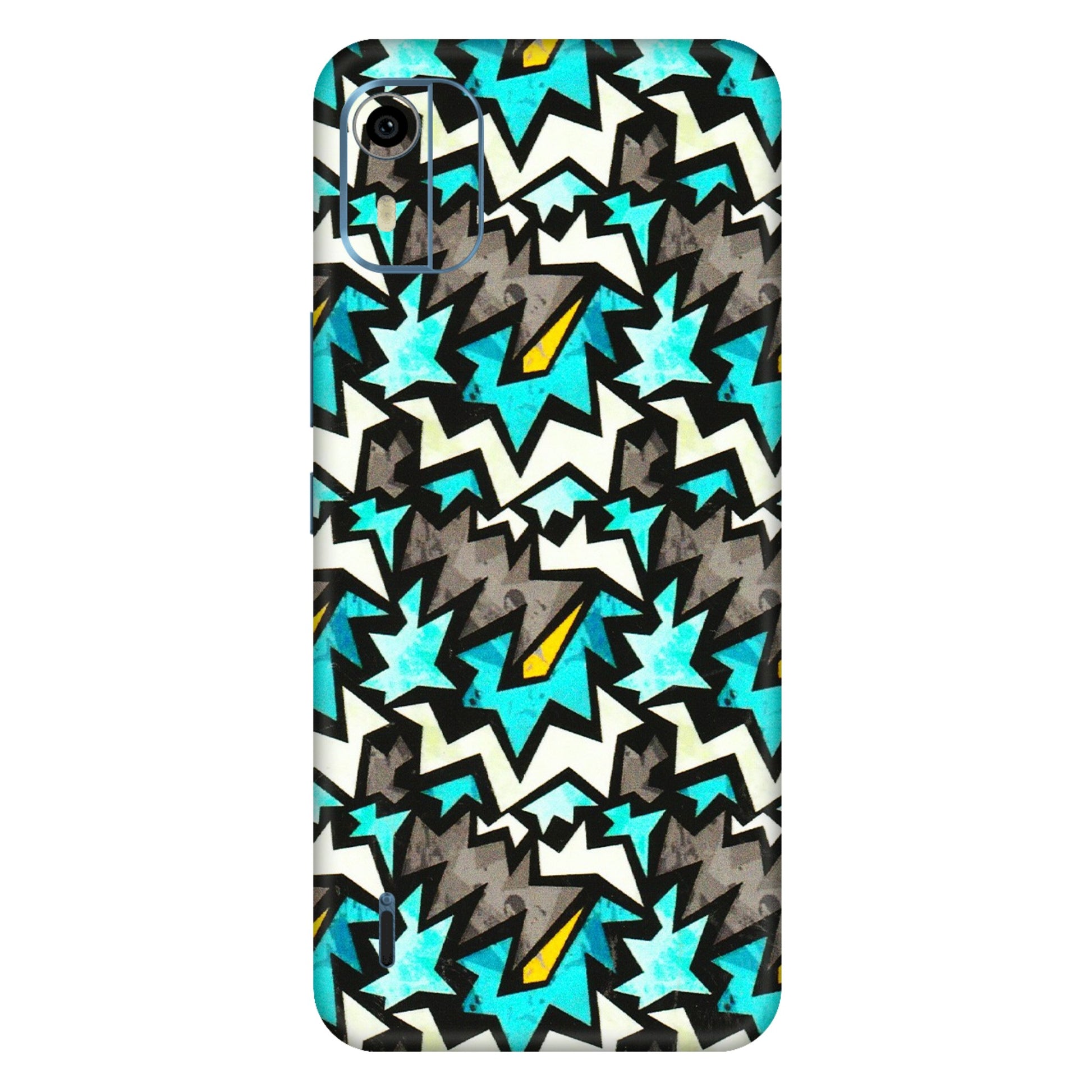 HMD NOKIA Phone Skins (All Models) - Funky Zig Zag - 3D Embossed Finish (L-223) HMD Nokia C12 Pro